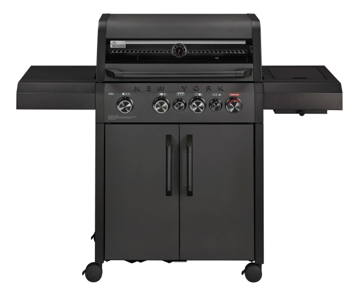 Mr. Gardener Gasgrill New York Pro, 4 Brenner, Sear-Brenner, matt graphit, 8748